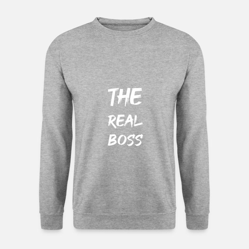 the real boss - Unisex Pullover - Weißgrau meliert