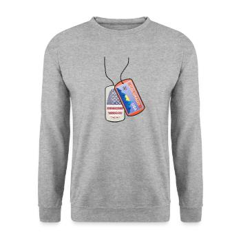 Dog tag Colorado USA Mountains Spring - Unisex Sweatshirt - salt & pepper - Front - Alina (178cm) & Michal (187cm)