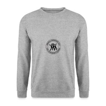 Junggesellenabschied 2024 - Unisex Pullover - Weißgrau meliert - Vorne - Alina (178cm) & Michal (187cm)