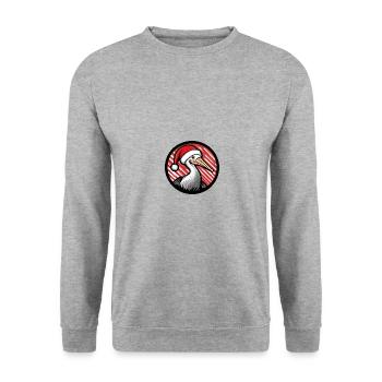 Pelican Bird Christmas Christmas - Unisex Sweatshirt - salt & pepper - Front - Alina (178cm) & Michal (187cm)