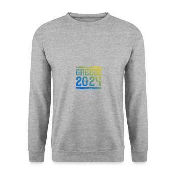 Greece 2024 - Unisex Pullover - Weißgrau meliert - Vorne - Alina (178cm) & Michal (187cm)