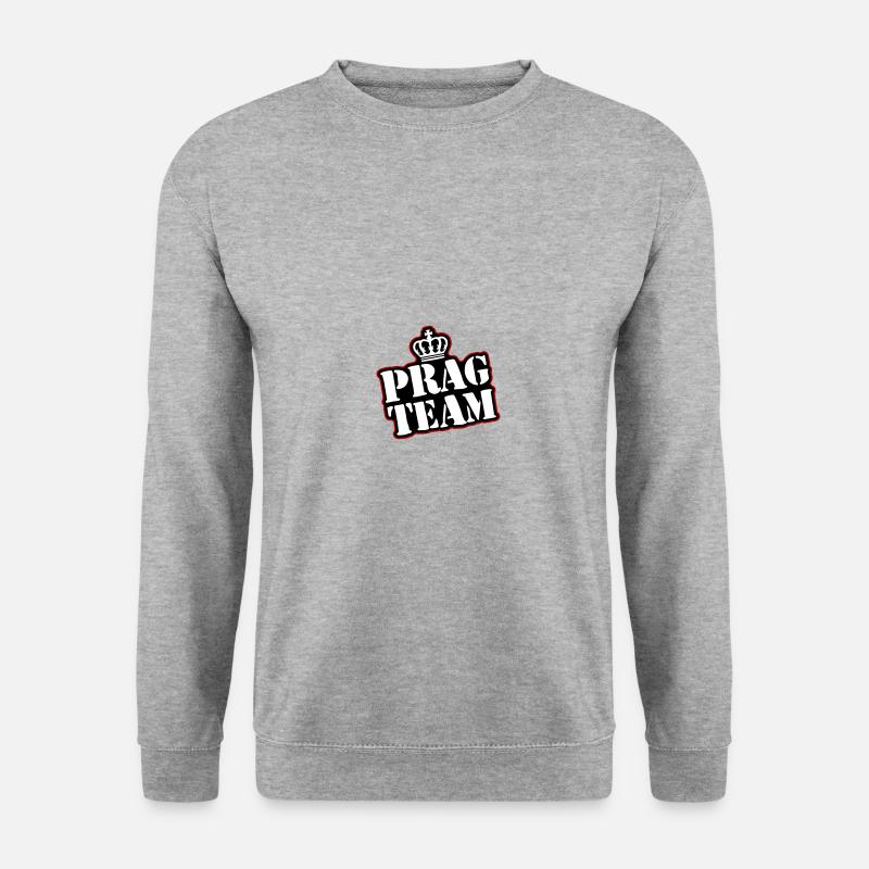 Prag Team - Unisex Pullover - Weißgrau meliert