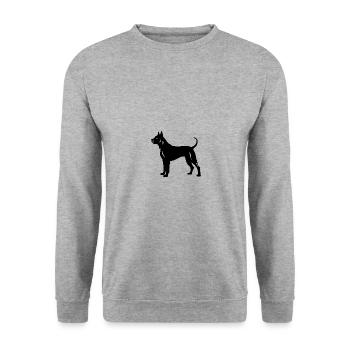 Icône du chien Dogue Argentin - Sweat-shirt Unisexe - gris chiné - Devant - Alina (178cm) & Michal (187cm)