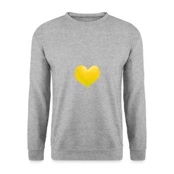 Coeur Amour Dans Amour Mariage - Sweat-shirt Unisexe - gris chiné - Devant - Alina (178cm) & Michal (187cm)