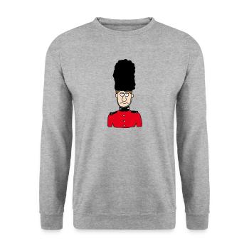 Palastwache Angleterre Royaume-Uni Royaume-Uni Reine Sir - Sweat-shirt Unisexe - gris chiné - Devant - Alina (178cm) & Michal (187cm)