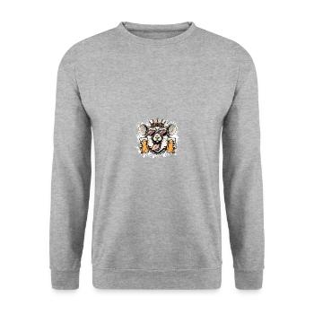 Bière de hamster drôle - Sweat-shirt Unisexe - gris chiné - Devant - Alina (178cm) & Michal (187cm)