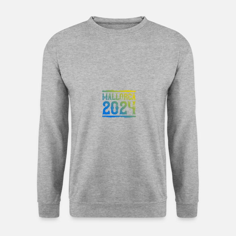 Mallorca 2024 - Unisex Pullover - Weißgrau meliert