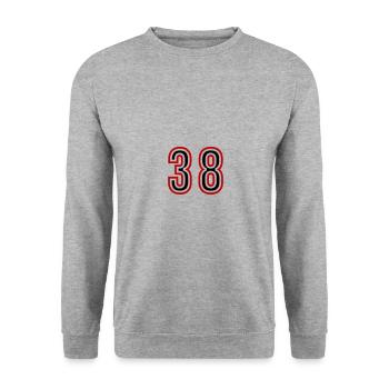 38 Number Years Jersey - Unisex Sweatshirt - salt & pepper - Front - Alina (178cm) & Michal (187cm)