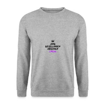 Enterrement de vie de jeune fille Crew Enterrement de vie de garçon - Sweat-shirt Unisexe - gris chiné - Devant - Alina (178cm) & Michal (187cm)