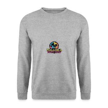Mallorca Party Crew Team - Unisex Pullover - Weißgrau meliert - Vorne - Alina (178cm) & Michal (187cm)