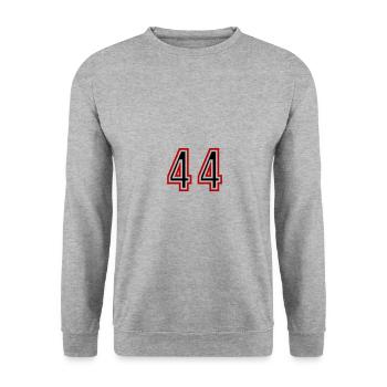 Maillot 44 Années - Sweat-shirt Unisexe - gris chiné - Devant - Alina (178cm) & Michal (187cm)