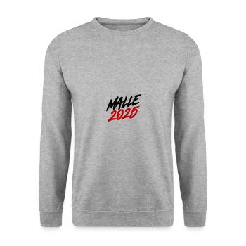 Malle 2025 Mallorca - Unisex Pullover - Weißgrau meliert - Vorne - Alina (178cm) & Michal (187cm)