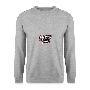 Mexiko Team - Unisex Pullover - Weißgrau meliert - Vorne - Alina (178cm) & Michal (187cm)