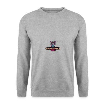 Barcelone 2024 Âne de fête - Sweat-shirt Unisexe - gris chiné - Devant - Alina (178cm) & Michal (187cm)