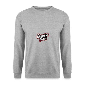 Croatia Team - Unisex Sweatshirt - salt & pepper - Front - Alina (178cm) & Michal (187cm)
