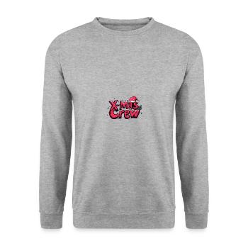 Noël de l’équipage de Noël - Sweat-shirt Unisexe - gris chiné - Devant - Alina (178cm) & Michal (187cm)