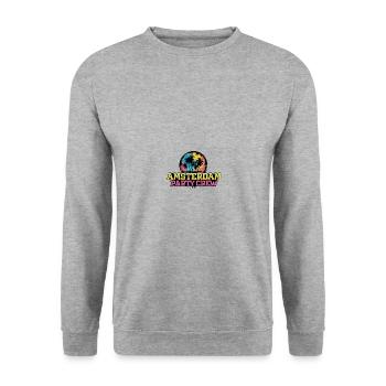 L’équipe de l’équipe de fête d’Amsterdam - Sweat-shirt Unisexe - gris chiné - Devant - Alina (178cm) & Michal (187cm)