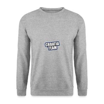 Croatia Team Reisen Urlaub - Unisex Pullover - Weißgrau meliert - Vorne - Alina (178cm) & Michal (187cm)