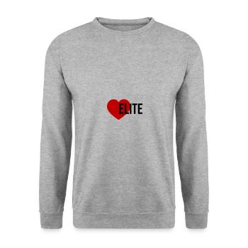 Elite Heart - Unisex Sweatshirt - salt & pepper - Front - Alina (178cm) & Michal (187cm)