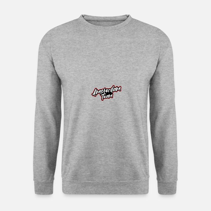Amsterdam Team - Unisex Pullover - Weißgrau meliert