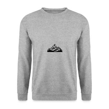 Mountains symbol silhouette nature - Unisex Sweatshirt - salt & pepper - Front - Alina (178cm) & Michal (187cm)