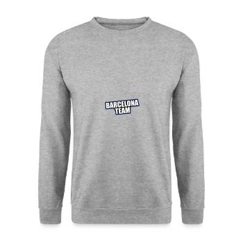 Barcelona Team Travel Holidays - Unisex Sweatshirt - salt & pepper - Front - Alina (178cm) & Michal (187cm)