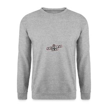 Amsterdam Team - Unisex Pullover - Weißgrau meliert - Vorne - Alina (178cm) & Michal (187cm)