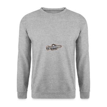 Barcelona Team - Unisex Sweatshirt - salt & pepper - Front - Alina (178cm) & Michal (187cm)