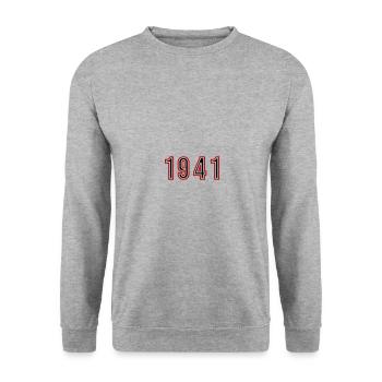 1941 Numéro de l’année - Sweat-shirt Unisexe - gris chiné - Devant - Alina (178cm) & Michal (187cm)