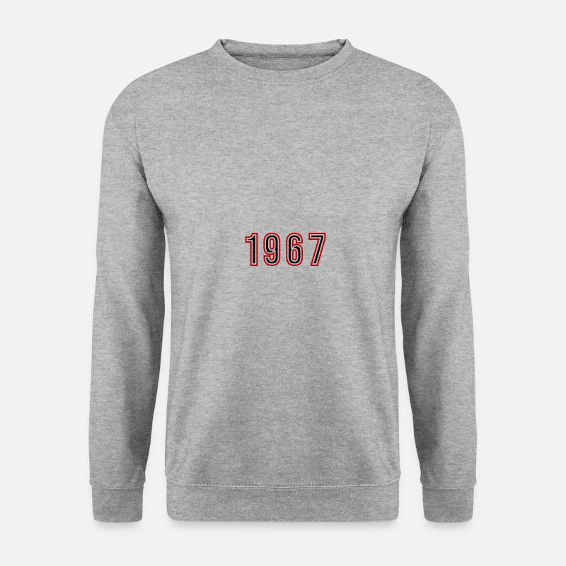1967 Jahr Zahl - Unisex Pullover - Weißgrau meliert