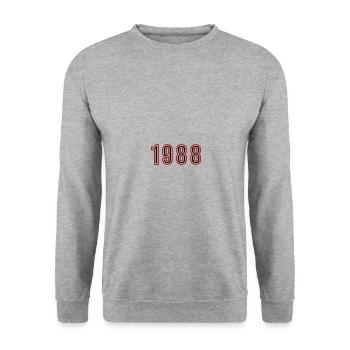 1988 Year Number - Unisex Sweatshirt - salt & pepper - Front - Alina (178cm) & Michal (187cm)
