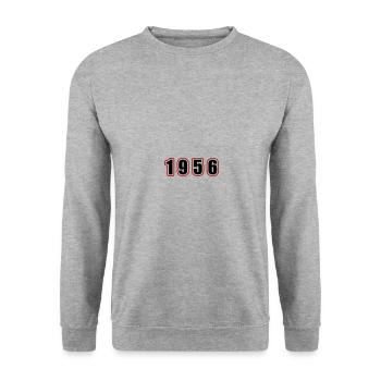 1956 Year Birthday - Unisex Sweatshirt - salt & pepper - Front - Alina (178cm) & Michal (187cm)