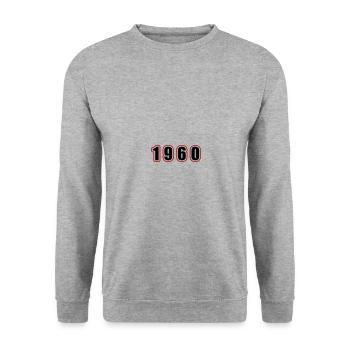1960 Année Anniversaire - Sweat-shirt Unisexe - gris chiné - Devant - Alina (178cm) & Michal (187cm)