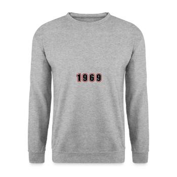 1969 Year Birthday - Unisex Sweatshirt - salt & pepper - Front - Alina (178cm) & Michal (187cm)