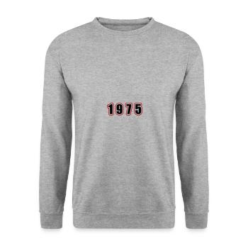 1975 Jahr Geburtstag - Unisex Pullover - Weißgrau meliert - Vorne - Alina (178cm) & Michal (187cm)