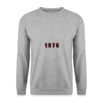 1976 Year Birthday - Unisex Sweatshirt - salt & pepper - Front - Alina (178cm) & Michal (187cm)