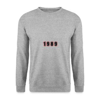 1989 Année Anniversaire - Sweat-shirt Unisexe - gris chiné - Devant - Alina (178cm) & Michal (187cm)