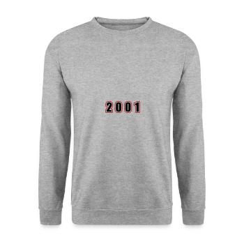 2001 Jahr Geburtstag - Unisex Pullover - Weißgrau meliert - Vorne - Alina (178cm) & Michal (187cm)