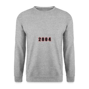 2004 Jahr Geburtstag - Unisex Pullover - Weißgrau meliert - Vorne - Alina (178cm) & Michal (187cm)