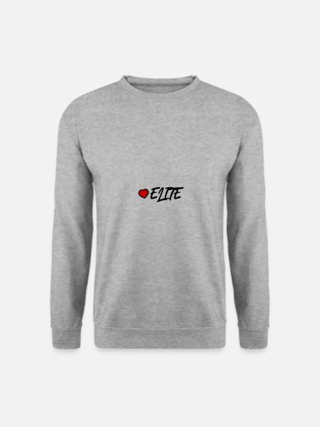 Elite Herz - Unisex Pullover - Weißgrau meliert