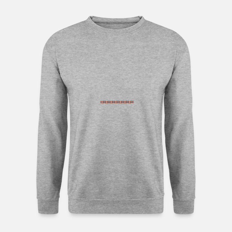 Linie gestrichelt - Unisex Pullover - Weißgrau meliert