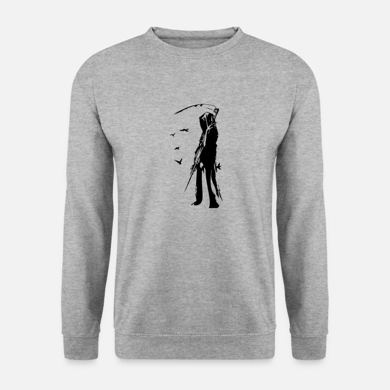 Der Tod - Unisex Pullover - Weißgrau meliert