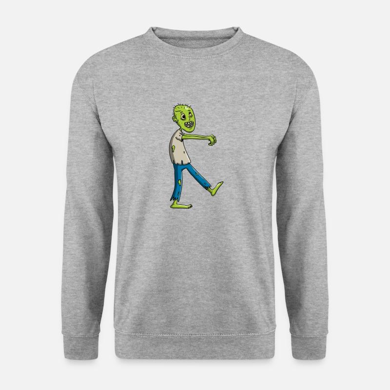 Zombie - Unisex Pullover - Weißgrau meliert