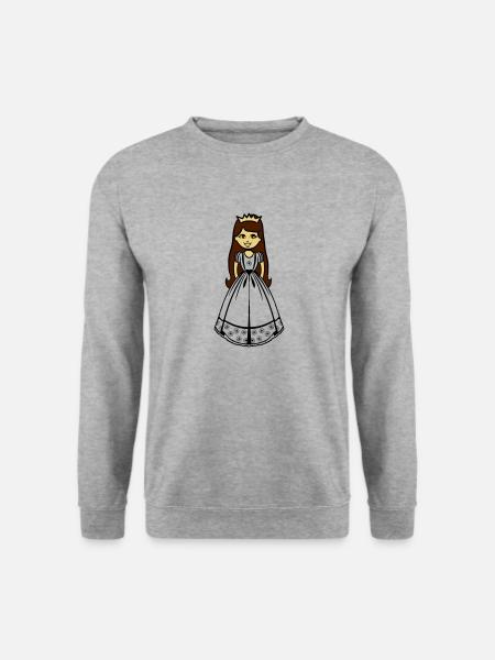 Prinzessin Mädchen Kind - Unisex Pullover - Weißgrau meliert
