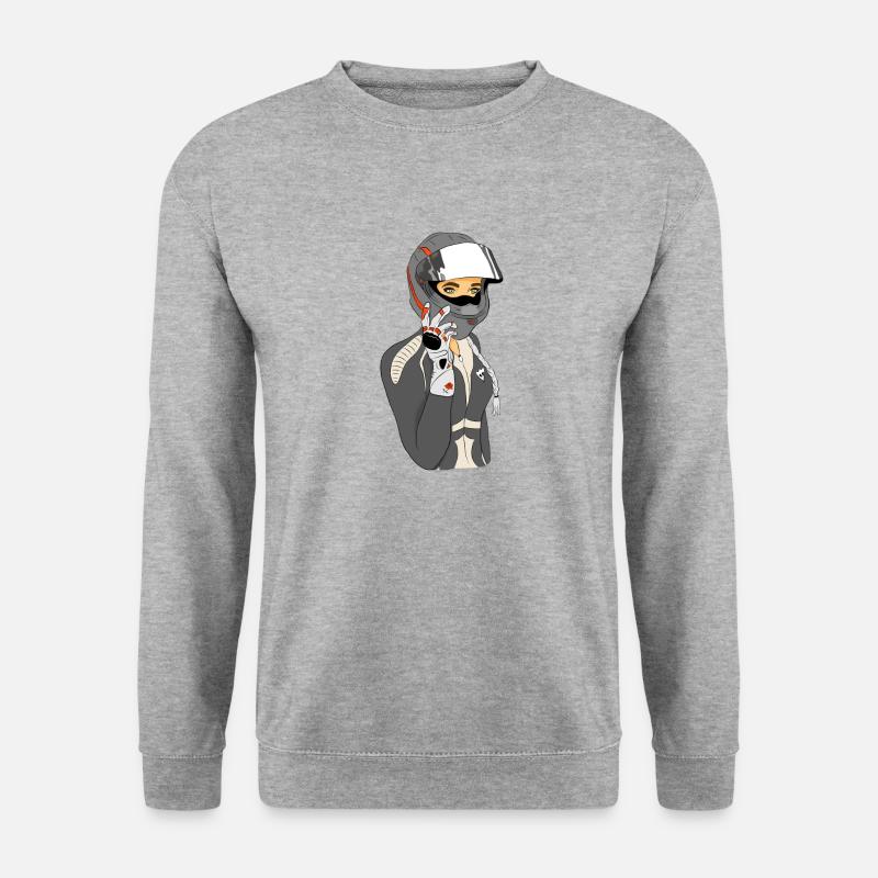 Motarde - Unisex Pullover - Weißgrau meliert