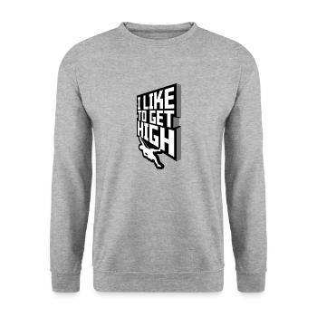 aiment se défoncer - Sweat-shirt Unisexe - gris chiné - Devant - Alina (178cm) & Michal (187cm)