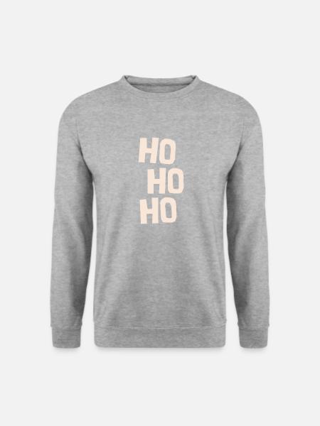 Ho Ho Ho - Unisex Pullover - Weißgrau meliert