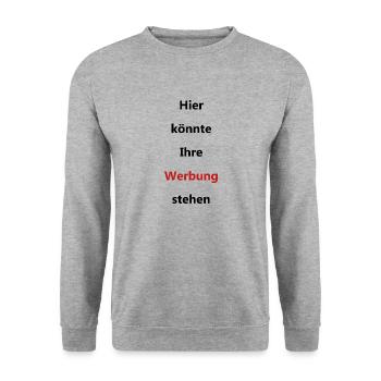 Werbung - Unisex Pullover - Weißgrau meliert - Vorne - Alina (178cm) & Michal (187cm)