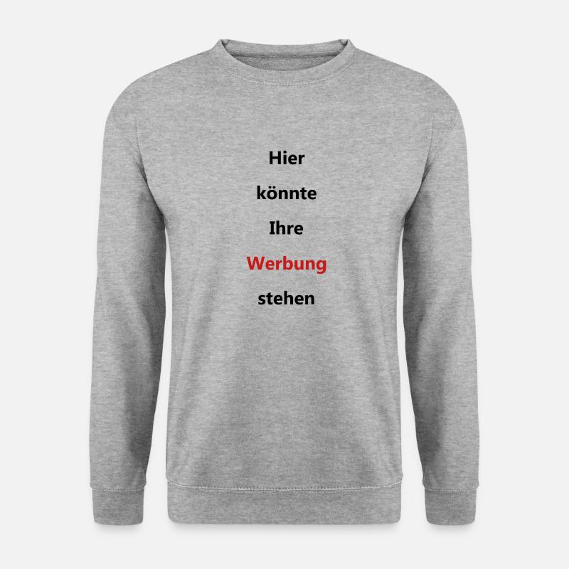 Werbung - Unisex Pullover - Weißgrau meliert