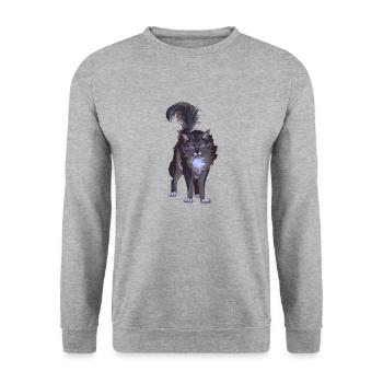 Hawkfrost Ural Frost Grey Cat Cool - Unisex Sweatshirt - salt & pepper - Front - Alina (178cm) & Michal (187cm)